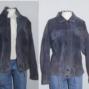 Outbrook Blue Leather Jacket